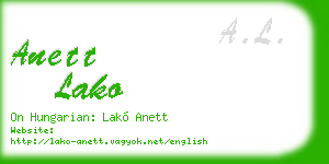 anett lako business card
