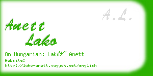 anett lako business card